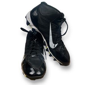 Nike Alpha Shark FastFlex Size 10.5 Black Mens Football Cleats 642770-001 EUC